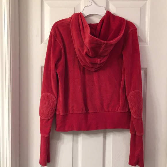 Rocawear Y2K Red crop velour jacket hoodie size small - Picture 6 of 8